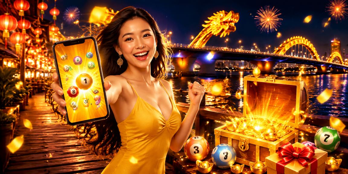Không khí chợ đêm Đà Nẵng với người dân tham gia xổ số và theo dõi kết quả trực tuyến trên điện thoại