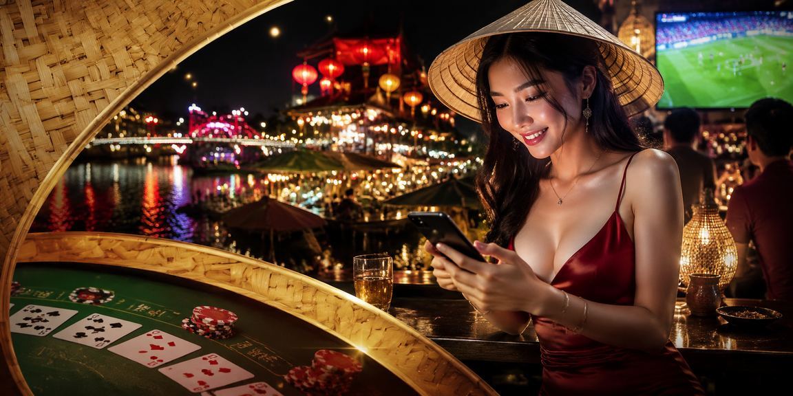 Người chơi tại Hà Nội trải nghiệm baccarat trực tuyến trên nền tảng ss3 với phong cách nón lá truyền thống