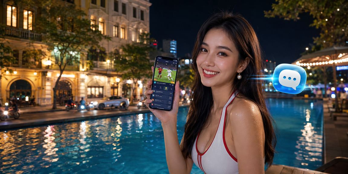 Người dùng tại Hà Nội trải nghiệm cá cược thể thao trực tuyến trên điện thoại với phong cách hiện đại