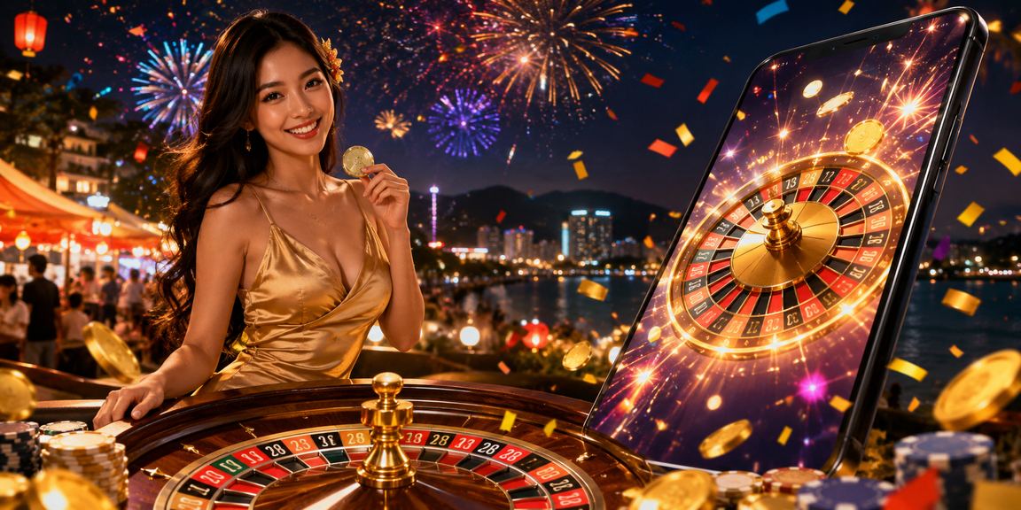Không khí chợ đêm Nha Trang với người dùng trải nghiệm giải trí trực tuyến trên điện thoại